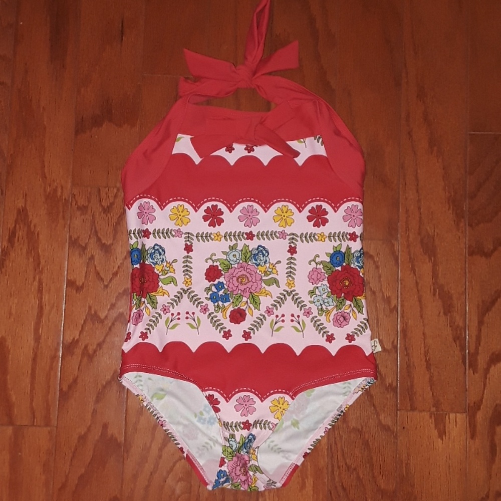 Floatimini colorful halter one piece swimsuit 6X